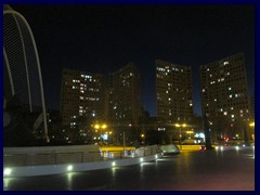 City of Arts and Sciences by night 43 - nearby residential highrises.